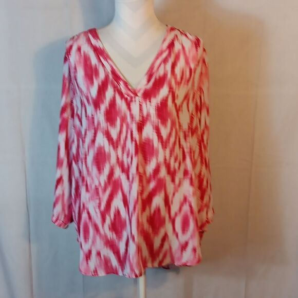 Ana Pink & White Blouse - Picture 7 of 7